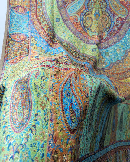 Premium Moon Light Kani Silk Shawl (Ready To Wear)