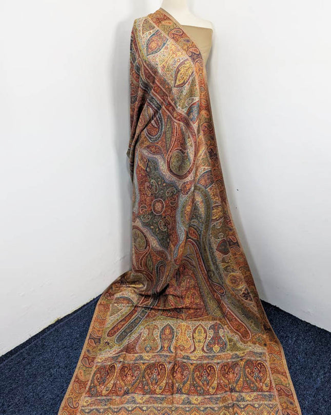 Luxury Moon Light Kani Silk Shawl (Ready To Wear)