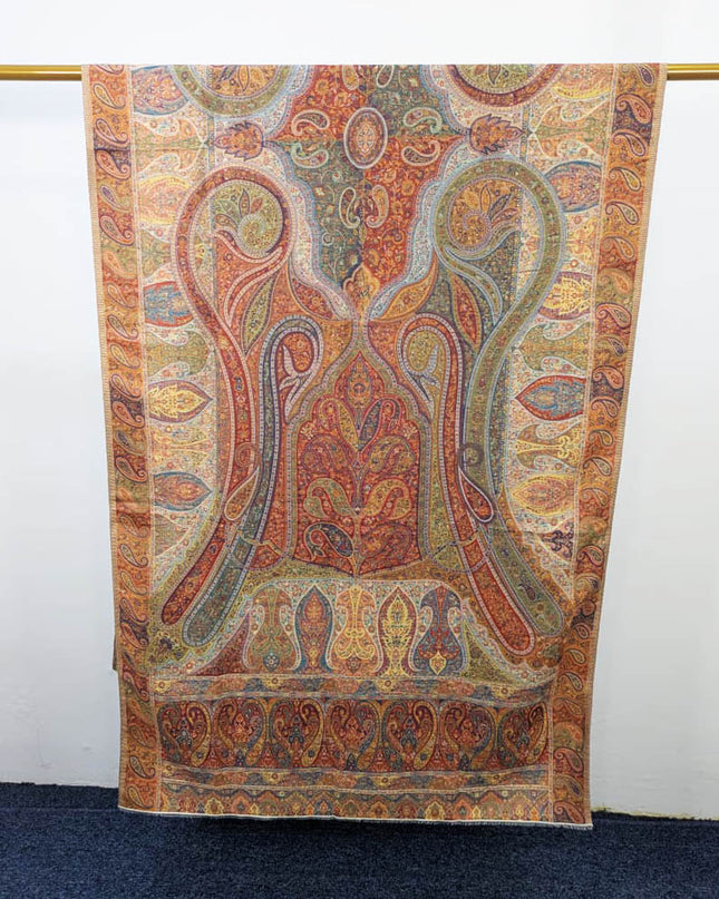 Luxury Moon Light Kani Silk Shawl (Ready To Wear)