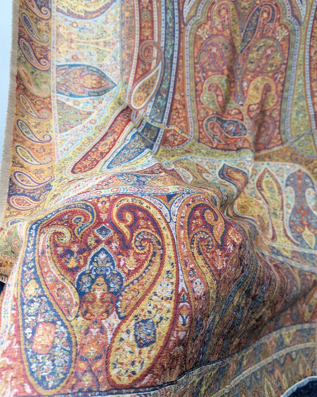 Luxury Moon Light Kani Silk Shawl (Ready To Wear)