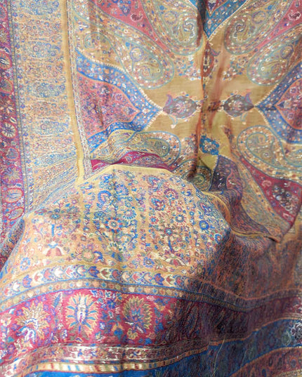 Fancy Kani Silk Shawl with Moonlight Work