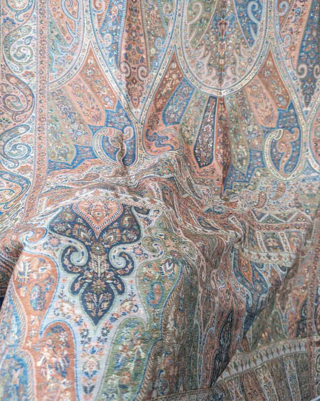 Premium Kani Silk Shawl with Moonlight Work