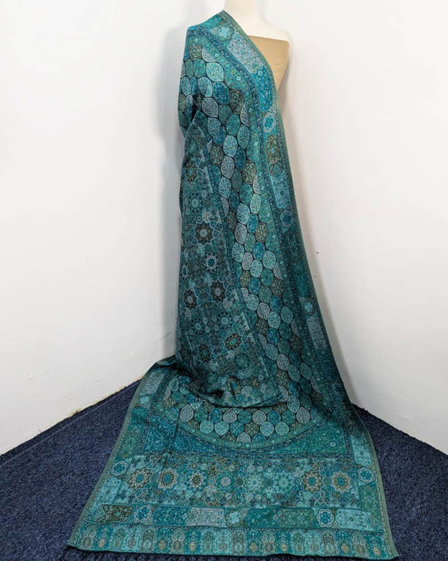 Fancy Moon Light Kani Silk Shawl (Ready To Wear)