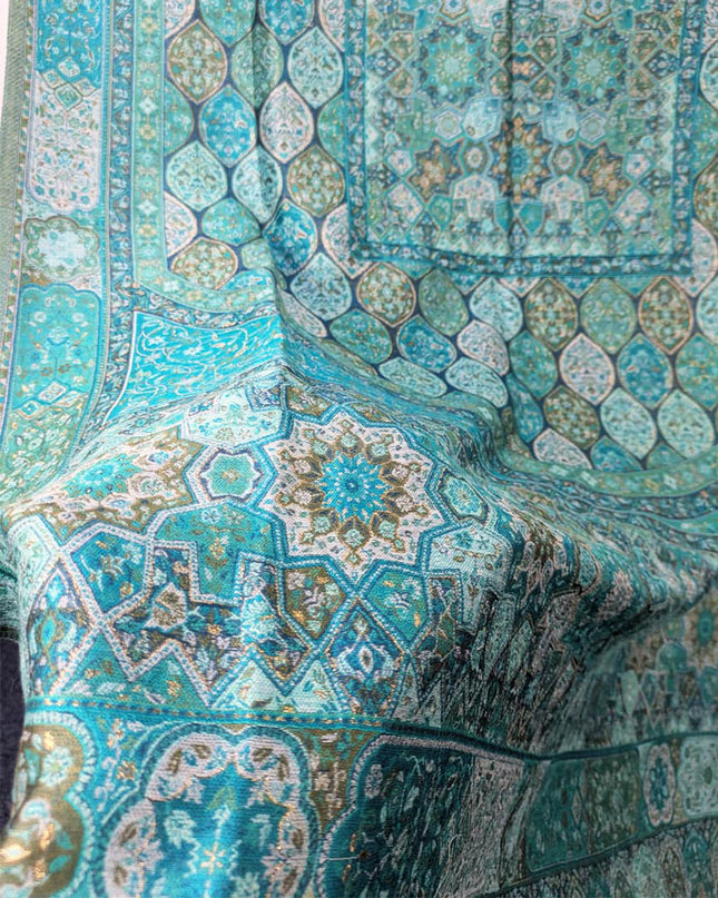 Fancy Moon Light Kani Silk Shawl (Ready To Wear)