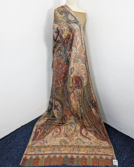 Luxury Moon Light Kani Silk Shawl (Ready To Wear)