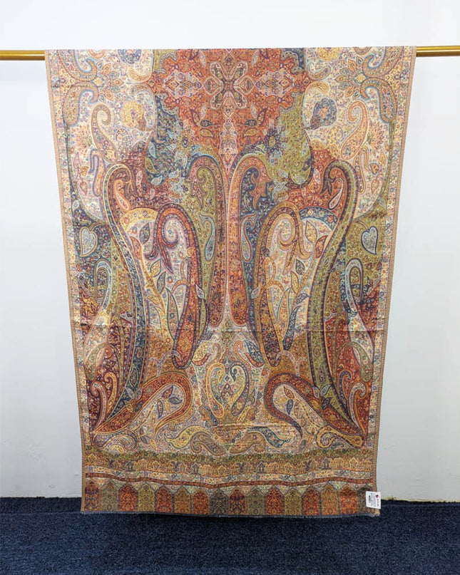 Luxury Moon Light Kani Silk Shawl (Ready To Wear)