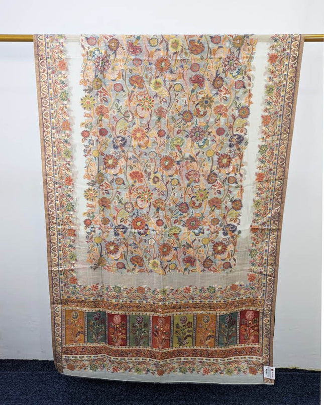 Exquisite Moon Light Kani Silk Shawl (Ready To Wear)