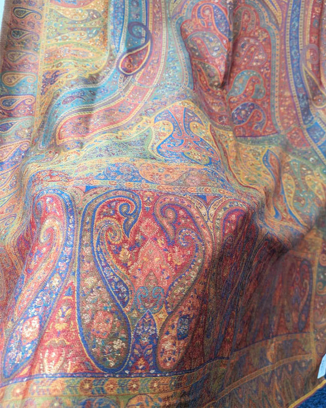 Fancy Kani Silk Shawl with Moonlight Work