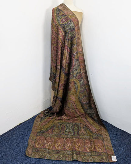 Premium Kani Silk Shawl with Moonlight Work