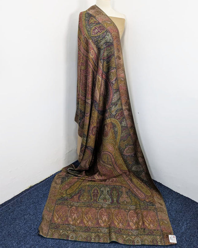 Premium Kani Silk Shawl with Moonlight Work