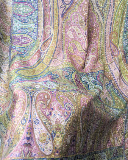 Premium Kani Silk Shawl with Moonlight Work