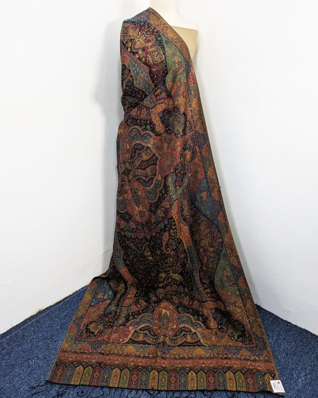 Luxury Kani Silk Shawl with Moonlight Work