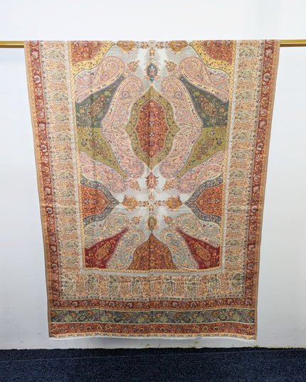 Exquisite Kani Silk Shawl with Moonlight Work