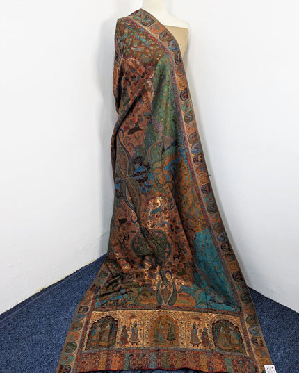 Fancy Moon Light Kani Silk Shawl (Ready To Wear)