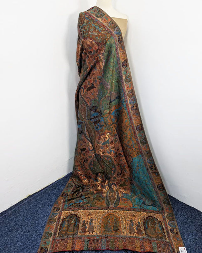 Fancy Moon Light Kani Silk Shawl (Ready To Wear)