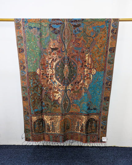 Fancy Moon Light Kani Silk Shawl (Ready To Wear)