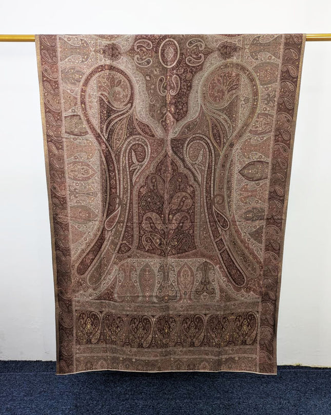 Premium Moon Light Kani Silk Shawl (Ready To Wear)