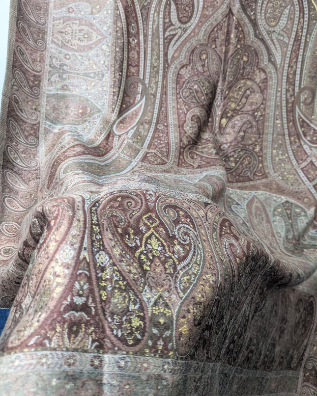 Premium Moon Light Kani Silk Shawl (Ready To Wear)