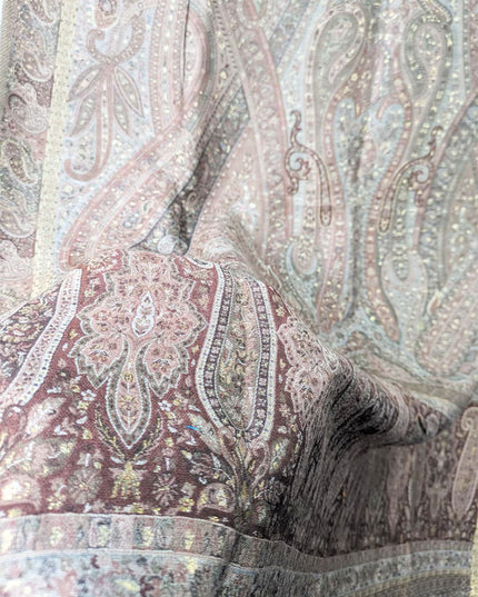 Fancy Kani Silk Shawl with Moonlight Work