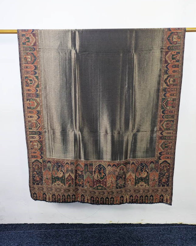 Luxury Moonlight with Fine Kani Work Shawl (Ready To Wear)