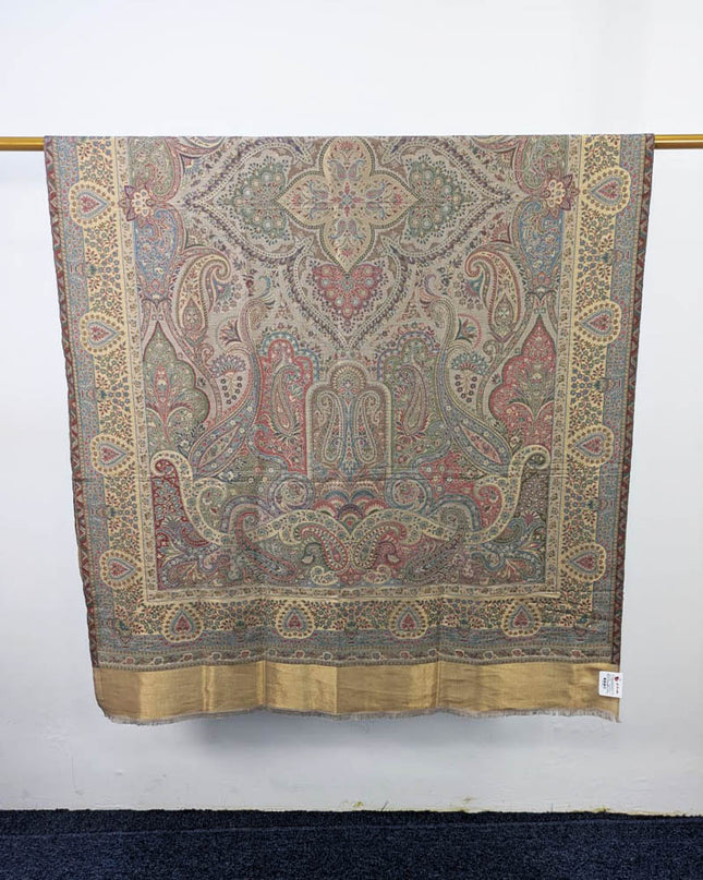 Exquisite Moonlight with Full Jaal Kani Work Shawl