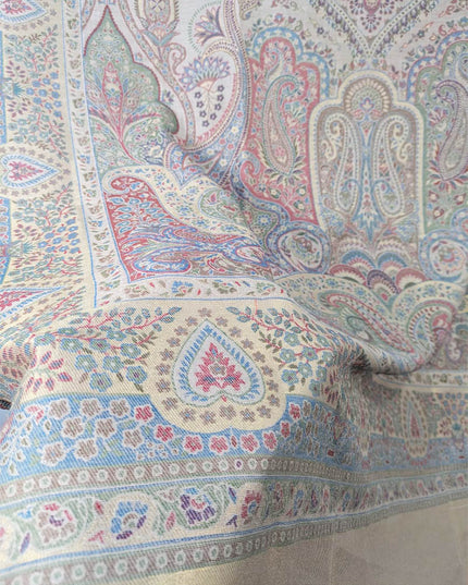 Exquisite Moonlight with Full Jaal Kani Work Shawl