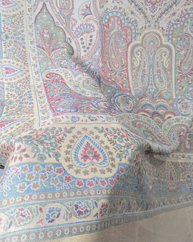 Exquisite Moonlight with Full Jaal Kani Work Shawl