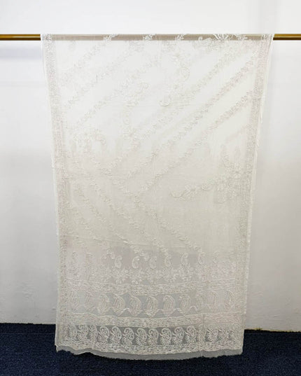 Full Jaal Chikankari Work Pure China Crinkle with Dupatta