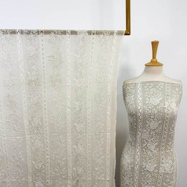 Handmade Full Jaal Tarkashi Work Pure China Crinkle 2PC Unstitched