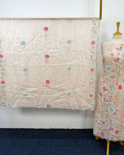 Fancy Silk Cut Dana with 3D Work 2PC Unstitched