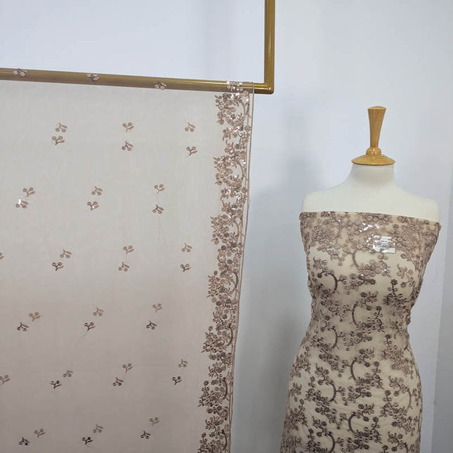 Fancy Net With Embroidered Sitara Work  2PC Unstitched