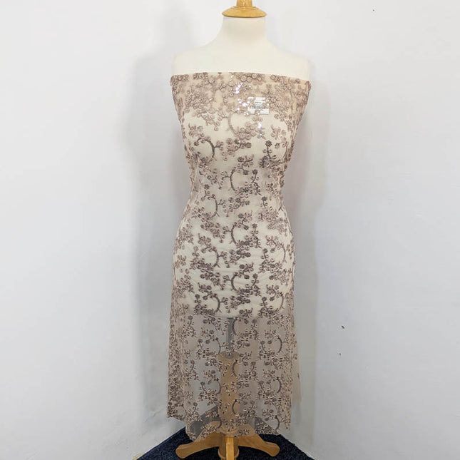Fancy Net With Embroidered Sitara Work  2PC Unstitched