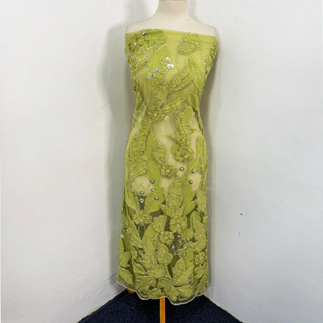 Fancy Net Cut Dana with 3D Work 2PC Unstitched