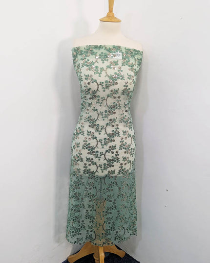 Fancy Net With Embroidered Sitara Work  2PC Unstitched
