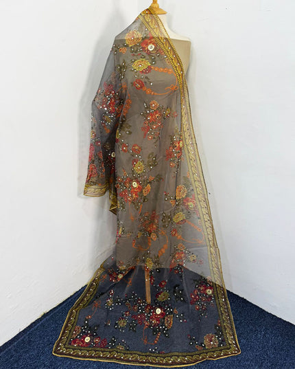 Fancy Multicolor Organza with Mirror Work Dupatta