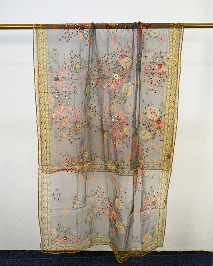 Fancy Multicolor Organza with Mirror Work Dupatta