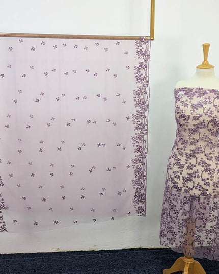 Fancy Net With Embroidered Sitara Work  2PC Unstitched