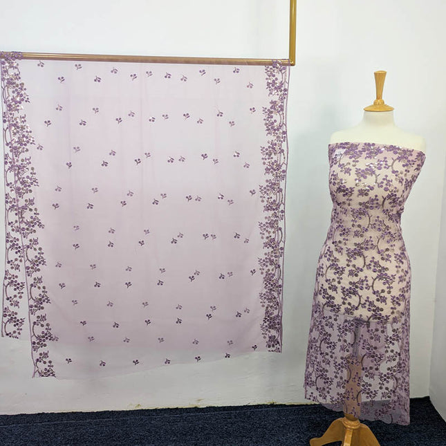 Fancy Net With Embroidered Sitara Work  2PC Unstitched