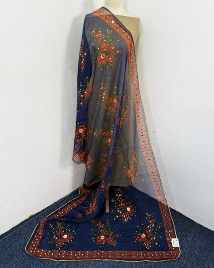 Multicolor Organza with Mirror Work Dupatta (Ready To Wear)