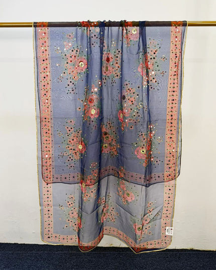 Multicolor Organza with Mirror Work Dupatta (Ready To Wear)