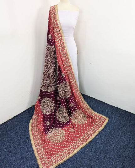 Fancy Chunnri Gotta Work Silk Dupatta (Ready To Wear)