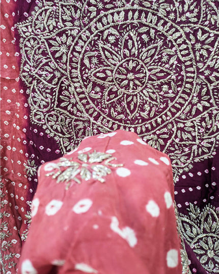 Fancy Chunnri Gotta Work Silk Dupatta (Ready To Wear)