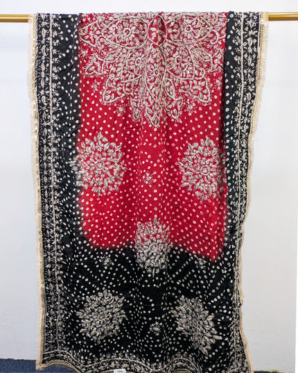 Handmade Chunnri Gotta Work Silk Dupatta (Ready To Wear)