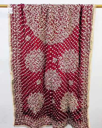 Fancy Silk with Handmade Chunnri Gotta Work Dupatta