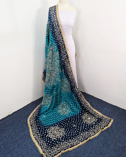 Handmade Chunnri Gotta Work Silk Dupatta (Ready To Wear)