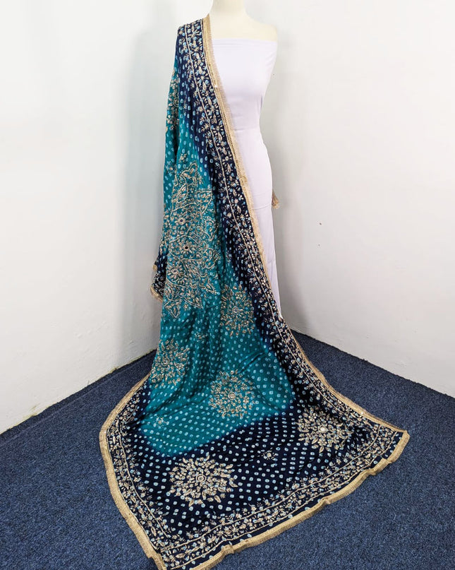 Handmade Chunnri Gotta Work Silk Dupatta (Ready To Wear)