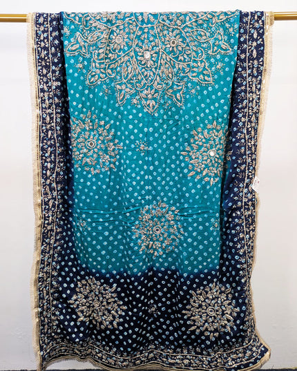 Handmade Chunnri Gotta Work Silk Dupatta (Ready To Wear)
