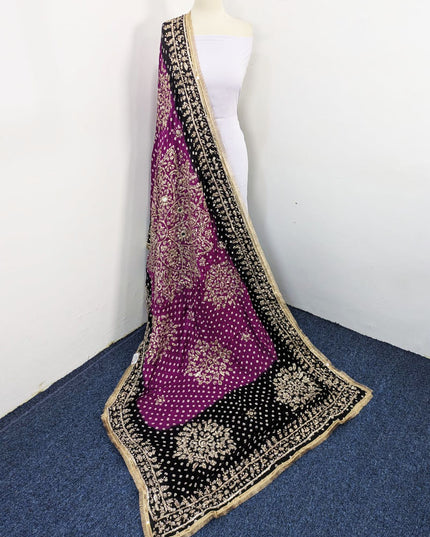 Fancy Silk with Handmade Chunnri Gotta Work Dupatta