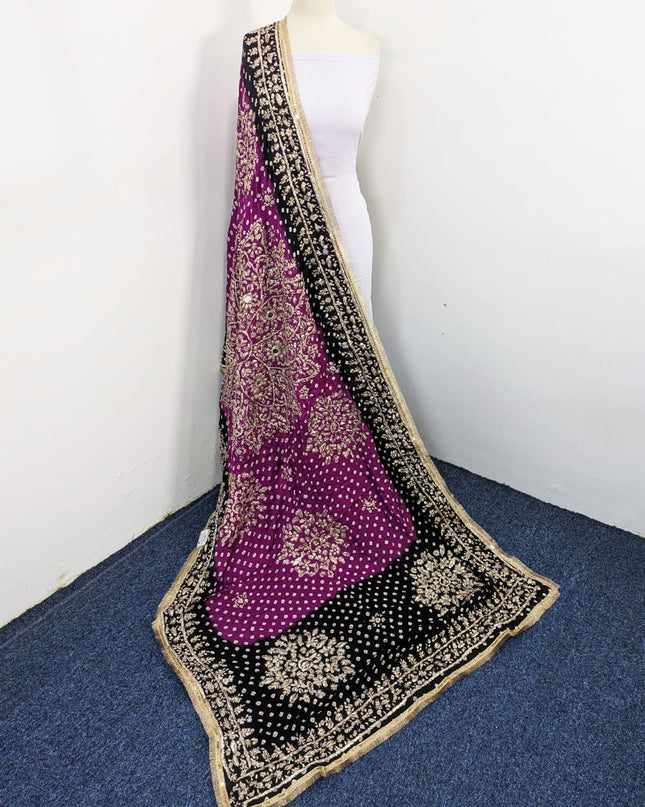 Fancy Silk with Handmade Chunnri Gotta Work Dupatta