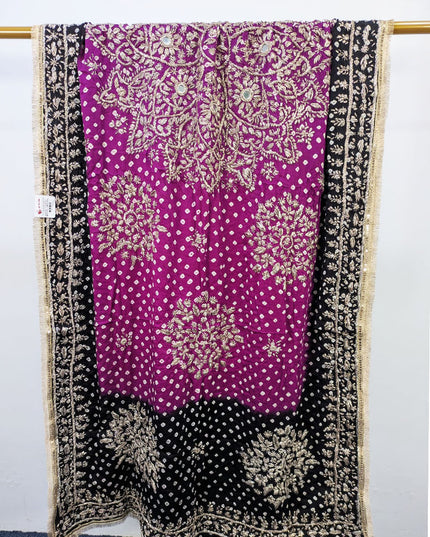 Fancy Silk with Handmade Chunnri Gotta Work Dupatta